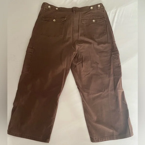 Lee comfort waistband stretch brown capris cargo pants - Picture 2 of 11